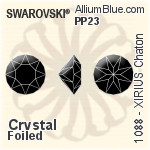 施华洛世奇XILION施亮钻石形尖底石 (1028) PP3 - 透明白色 白金水银底