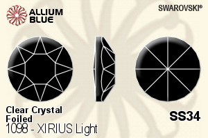 Swarovski XIRIUS Light (1098) SS34 - Clear Crystal With Platinum Foiling