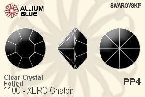 Swarovski Xero Chaton (1100) PP4 - Clear Crystal With Platinum Foiling - Click Image to Close