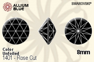 Swarovski Rose Cut (1401) 8mm - Color Unfoiled - Click Image to Close