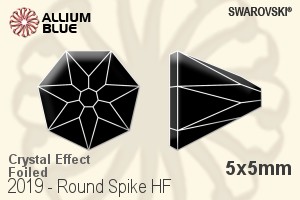 Swarovski Round Spike Flat Back Hotfix (2019) 5x5mm - Crystal Effect With Aluminum Foiling - Click Image to Close