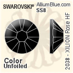 スワロフスキー XILION Rose ラインストーン ホットフィックス (2038) SS8 - クリスタル 裏面シルバーフォイル