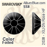 施华洛世奇 圆形 钮扣 (3015) 10mm - 透明白色 白金水银底