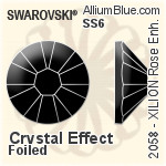 施華洛世奇XILION施亮Rose 進化版 平底石 (2058) SS7 - 透明白色 白金水銀底