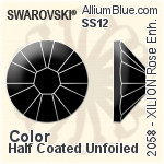 スワロフスキー XILION Rose Enhanced ラインストーン (2058) SS12 - カラー（ハーフ　コーティング） 裏面プラチナフォイル