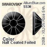 スワロフスキー XILION Rose Enhanced ラインストーン (2058) SS34 - カラー（ハーフ　コーティング） 裏面にホイル無し