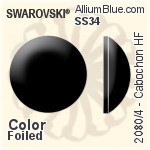 スワロフスキー カボション ラインストーン ホットフィックス (2080/4) SS34 - カラー（ハーフ　コーティング） 裏面アルミニウムフォイル