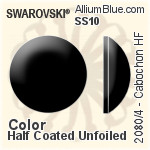 Swarovski Cabochon Flat Back Hotfix (2080/4) SS10 - Crystal Effect Unfoiled