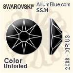 Swarovski XIRIUS Flat Back No-Hotfix (2088) SS30 - Color (Half Coated) With Platinum Foiling