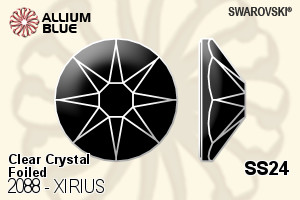 Swarovski XIRIUS Flat Back No-Hotfix (2088) SS24 - Clear Crystal With Platinum Foiling - Click Image to Close