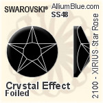 Swarovski XIRIUS Star Rose Flat Back No-Hotfix (2100) SS48 - Crystal Effect With Platinum Foiling