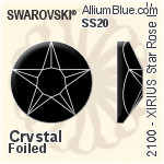 Swarovski XIRIUS Star Rose Flat Back Hotfix (2100) SS20 - Clear Crystal With Silver Foiling