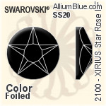 Swarovski XIRIUS Star Rose Flat Back Hotfix (2100) SS20 - Color With Silver Foiling