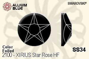 施華洛世奇XIRIUS施悅Star 玫瑰 熨底平底石 (2100) SS34 - 顏色 銀色水銀底