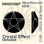 Swarovski XIRIUS Star Rose Flat Back Hotfix (2100) SS12 - Crystal Effect Unfoiled