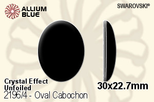 スワロフスキー Oval カボション ラインストーン (2196/4) 30x22.7mm - クリスタル エフェクト 裏面にホイル無し - ウインドウを閉じる