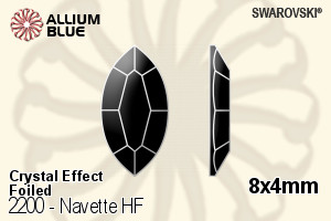 Swarovski Navette Flat Back Hotfix (2200) 8x4mm - Crystal Effect With Aluminum Foiling - Click Image to Close
