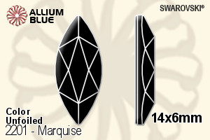 Swarovski Marquise Flat Back No-Hotfix (2201) 14x6mm - Color Unfoiled - Click Image to Close