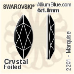 Preciosa MC Chaton Rose VIVA12 Flat-Back Stone (438 11 612) SS5 - Color With Silver Foiling