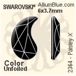 Swarovski Paisley X Flat Back No-Hotfix (2364) 10x6mm - Color With Platinum Foiling