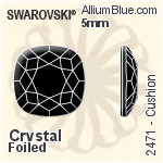 Swarovski Cushion Flat Back No-Hotfix (2471) 5mm - Crystal Effect With Platinum Foiling