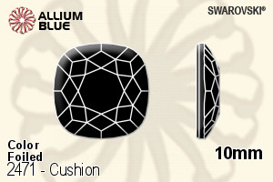 施華洛世奇 Cushion 平底石 (2471) 10mm - 顏色 白金水銀底 - 關閉視窗 >> 可點擊圖片