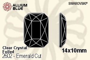 施華洛世奇 Emerald 切工 平底石 (2602) 14x10mm - 透明白色 白金水銀底 - 關閉視窗 >> 可點擊圖片