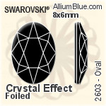 Swarovski Oval Flat Back No-Hotfix (2603) 14x10mm - Color Unfoiled