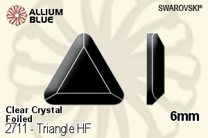 Swarovski Triangle Flat Back Hotfix (2711) 6mm - Clear Crystal With Aluminum Foiling - Haga Click en la Imagen para Cerrar