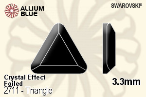 スワロフスキー Triangle ラインストーン (2711) 3.3mm - クリスタル エフェクト 裏面プラチナフォイル - ウインドウを閉じる