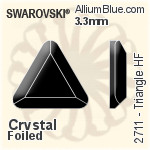 Swarovski Triangle Flat Back Hotfix (2711) 6mm - Clear Crystal With Aluminum Foiling