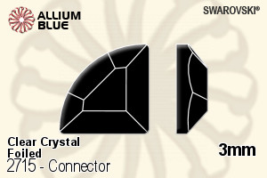 スワロフスキー Connector ラインストーン (2715) 3mm - クリスタル 裏面プラチナフォイル
