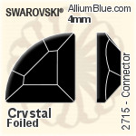 Swarovski Connector Flat Back No-Hotfix (2715) 4mm - Color (Half Coated) Unfoiled