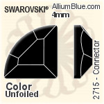 Swarovski Connector Flat Back No-Hotfix (2715) 6mm - Color (Half Coated) Unfoiled