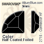 Swarovski Connector Flat Back Hotfix (2715) 6mm - Crystal Effect With Aluminum Foiling