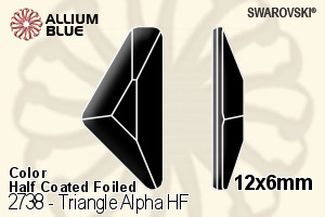 施華洛世奇 Triangle Alpha 熨底平底石 (2738) 12x6mm - 顏色（半塗層） 鋁質水銀底 - 關閉視窗 >> 可點擊圖片