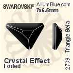 施華洛世奇 Triangle Beta 平底石 (2739) 7x6.5mm - 顏色 白金水銀底