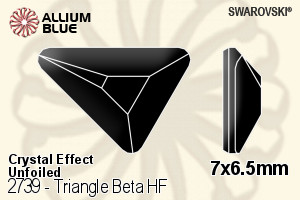 スワロフスキー Triangle Beta ラインストーン ホットフィックス (2739) 7x6.5mm - クリスタル エフェクト 裏面にホイル無し - ウインドウを閉じる