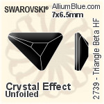 施华洛世奇 Triangle Beta 熨底平底石 (2739) 5.8x5.3mm - 透明白色 铝质水银底