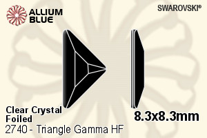 Swarovski Triangle Gamma Flat Back Hotfix (2740) 8.3x8.3mm - Clear Crystal With Aluminum Foiling - Click Image to Close