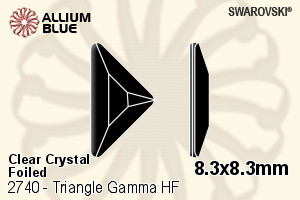 スワロフスキー Triangle Gamma ラインストーン ホットフィックス (2740) 8.3x8.3mm - クリスタル 裏面アルミニウムフォイル - ウインドウを閉じる