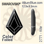 Swarovski Kite Flat Back No-Hotfix (2771) 8.6x5.6mm - Color (Half Coated) Unfoiled