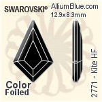 施華洛世奇 Kite 熨底平底石 (2771) 8.6x5.6mm - 顏色（半塗層） 鋁質水銀底