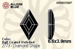 施华洛世奇 Diamond Shape 平底石 (2773) 6.6x3.9mm - 颜色（半涂层） 无水银底 - 关闭视窗 >> 可点击图片