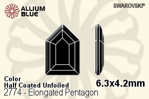 Swarovski Elongated Pentagon Flat Back No-Hotfix (2774) 6.3x4.2mm - Color (Half Coated) Unfoiled - Click Image to Close