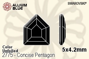 施华洛世奇 Concise Pentagon 平底石 (2775) 5x4.2mm - 颜色 无水银底 - 关闭视窗 >> 可点击图片