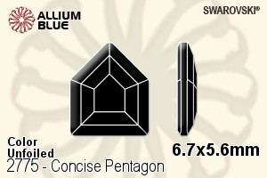 Swarovski Concise Pentagon Flat Back No-Hotfix (2775) 6.7x5.6mm - Color Unfoiled - Click Image to Close