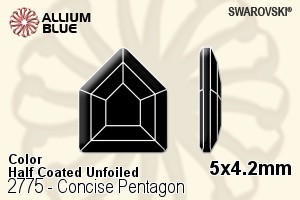 Swarovski Concise Pentagon Flat Back No-Hotfix (2775) 5x4.2mm - Color (Half Coated) Unfoiled - Haga Click en la Imagen para Cerrar