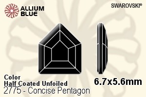 施华洛世奇 Concise Pentagon 平底石 (2775) 6.7x5.6mm - 颜色（半涂层） 无水银底 - 关闭视窗 >> 可点击图片