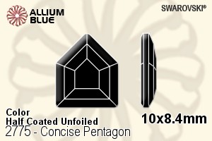 Swarovski Concise Pentagon Flat Back No-Hotfix (2775) 10x8.4mm - Color (Half Coated) Unfoiled - Click Image to Close